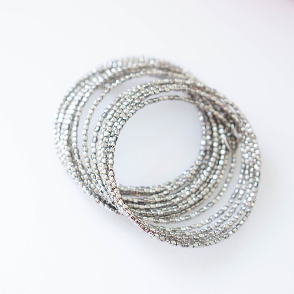 Stella & Dot Bardot Spiral Bangle Bracelet Silver - Picture 5 of 5